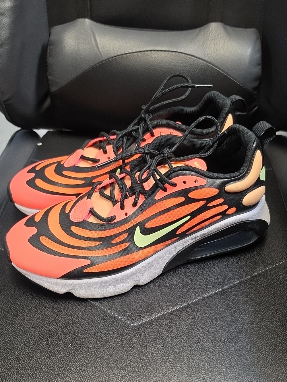 Nike Kids' Air Max Wave Sneakers - Coral, Black & Lime